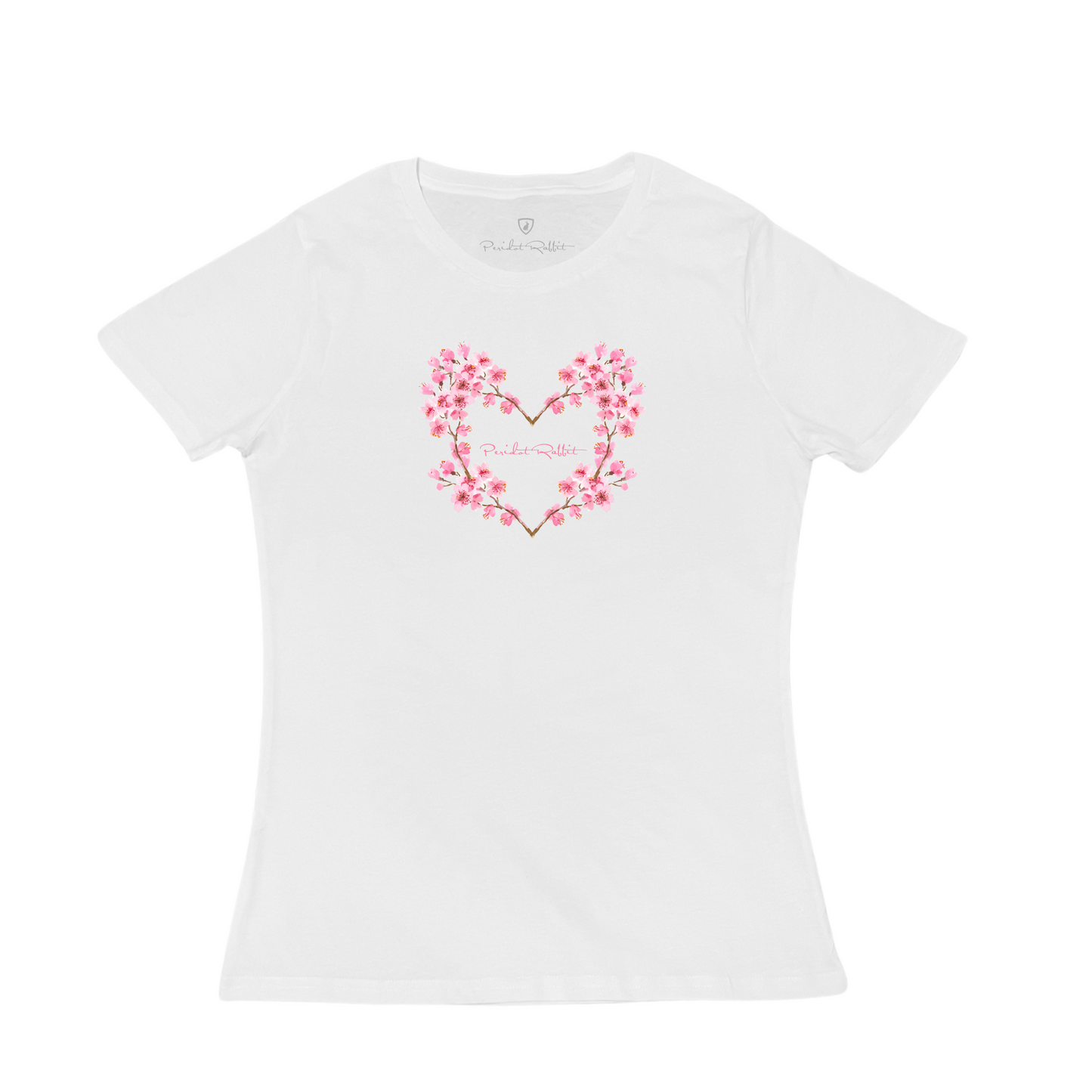Women’s Peach Blossom Peridot Heart T-Shirt