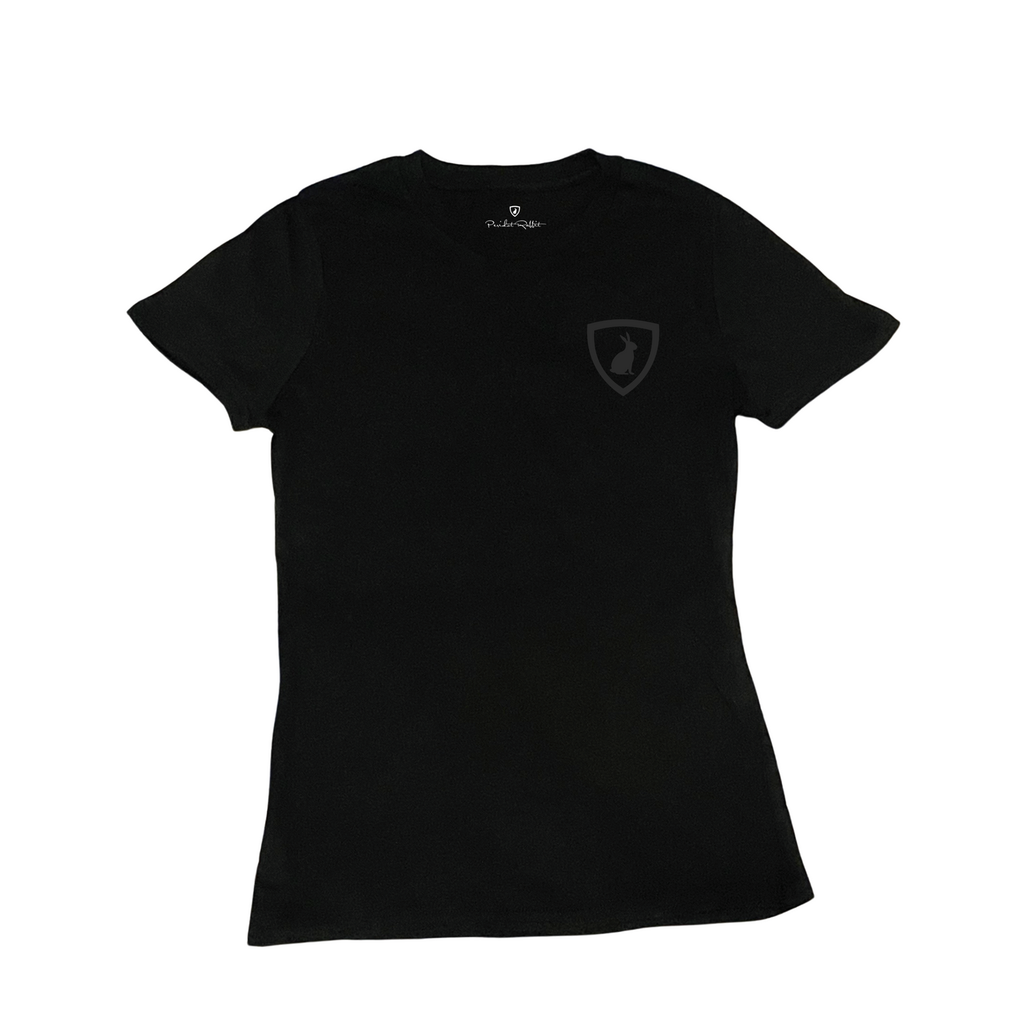 Women’s Peridot Rabbit Classic T-Shirt (Black on Black)