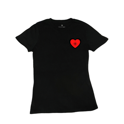 Women’s Peridot Compass Heart T-Shirt