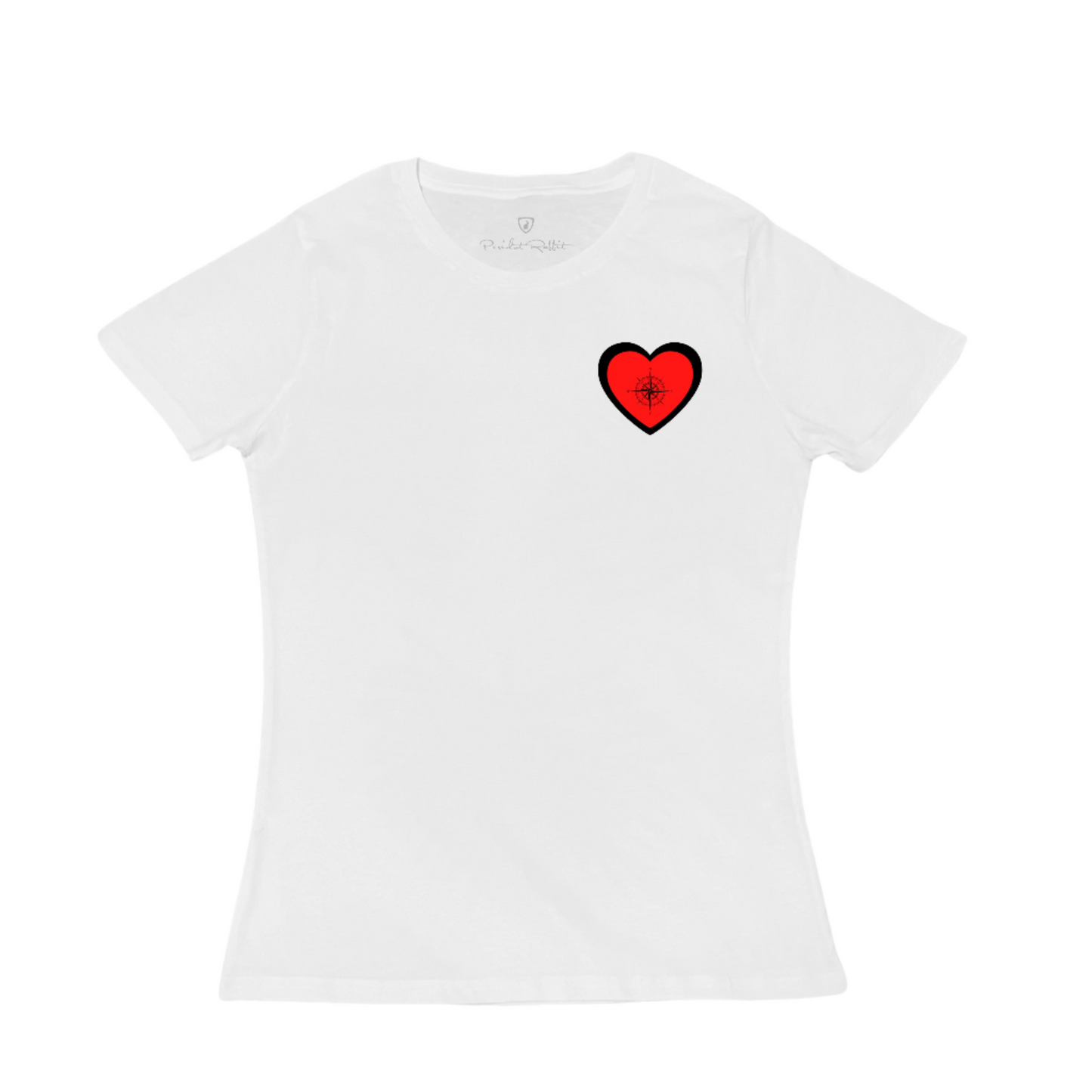 Women’s Peridot Compass Heart T-Shirt