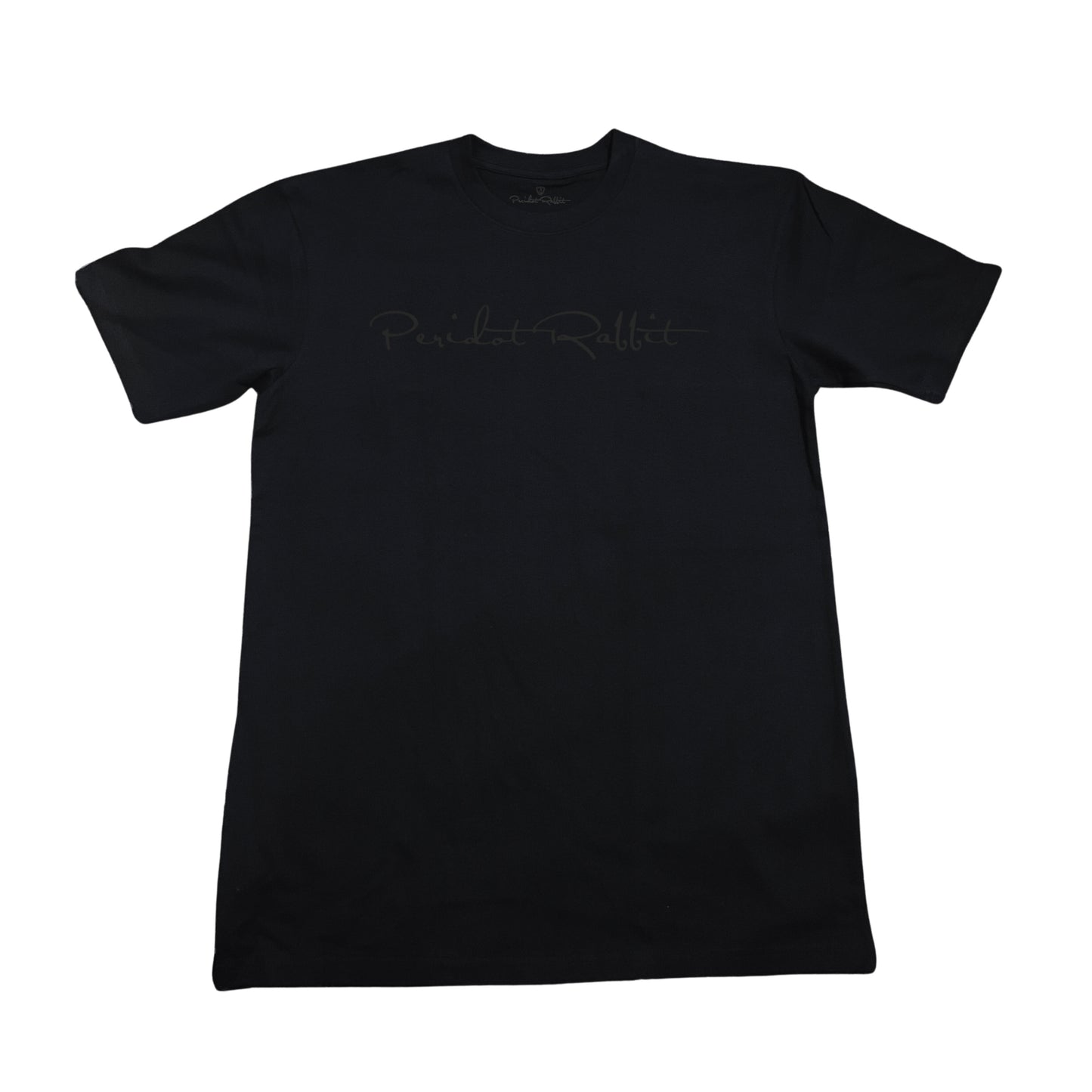 Peridot Rabbit Signature T-Shirt (Black on Black)