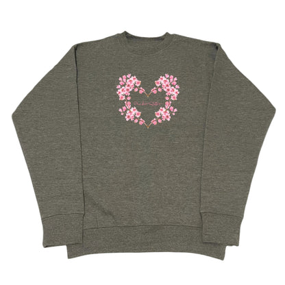 Peach Blossom Peridot Heart Sweatshirt